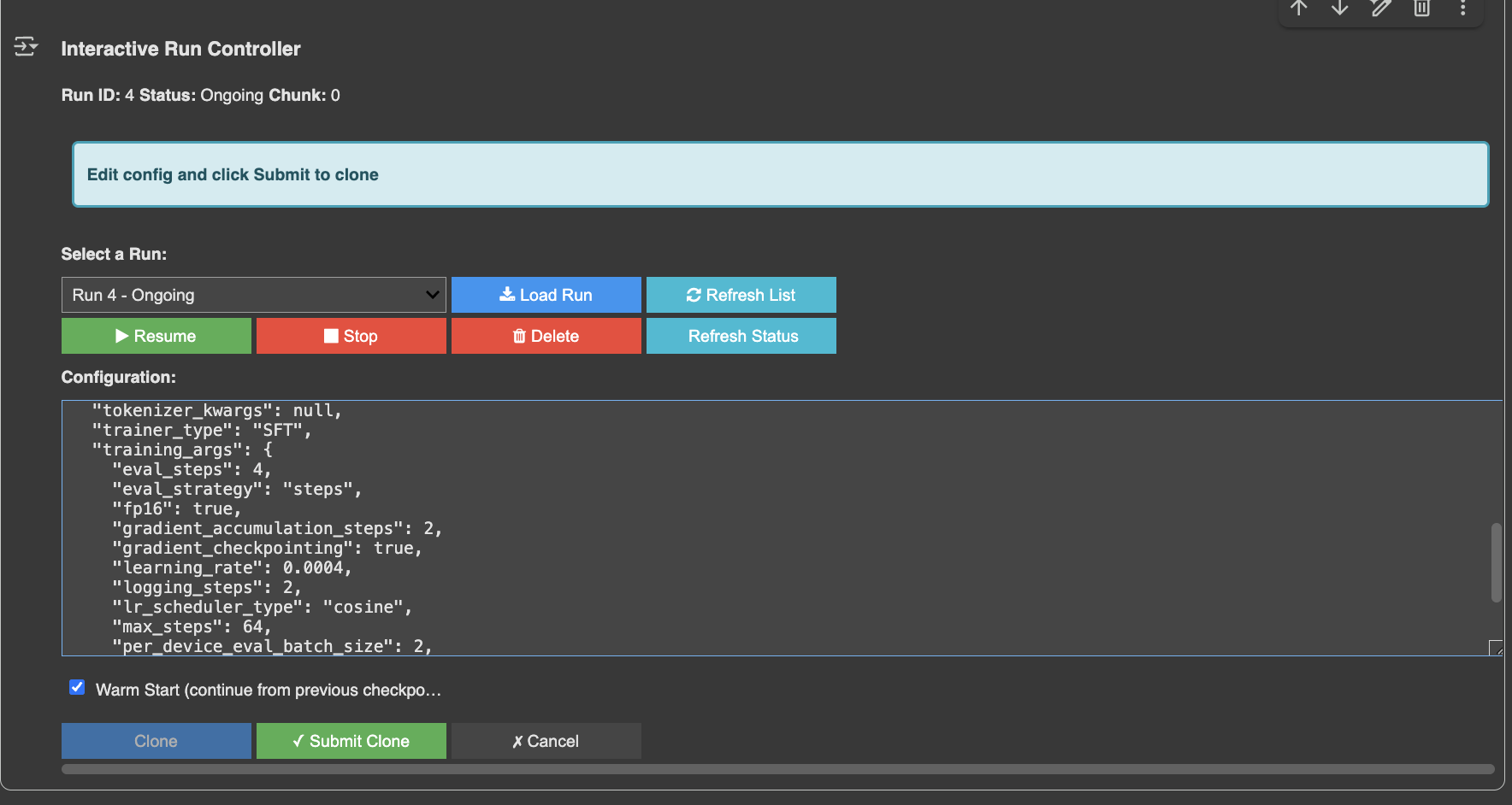 In-notebook IC Ops panel